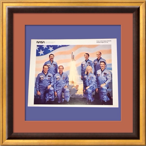 Vintage NASA Crew of Space Shuttle Orbital Flight 51-D- Photo